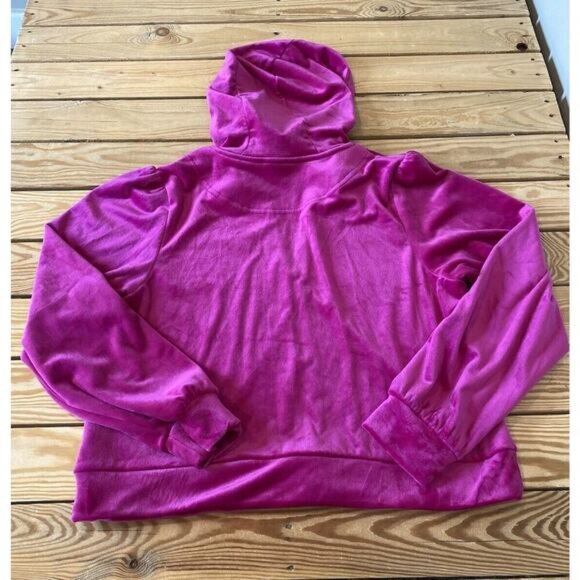 NWT $88 Magaschoni Velvet Sweat Suit Size XL Women’s Fuchsia - Picture 3 of 16